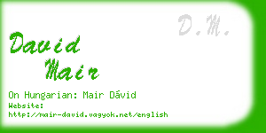 david mair business card